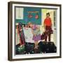 "Putting Around in the Kitchen," September 3, 1960-Richard Sargent-Framed Giclee Print
