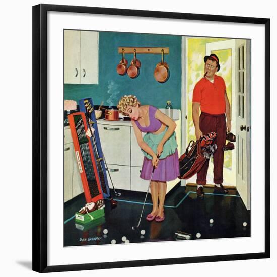 "Putting Around in the Kitchen," September 3, 1960-Richard Sargent-Framed Giclee Print