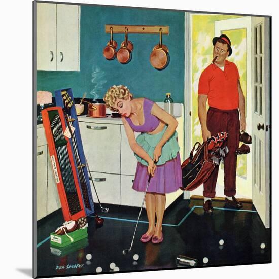 "Putting Around in the Kitchen," September 3, 1960-Richard Sargent-Mounted Giclee Print