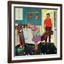 "Putting Around in the Kitchen," September 3, 1960-Richard Sargent-Framed Giclee Print