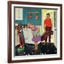 "Putting Around in the Kitchen," September 3, 1960-Richard Sargent-Framed Giclee Print