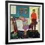 "Putting Around in the Kitchen," September 3, 1960-Richard Sargent-Framed Giclee Print