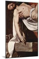 Putting Christ in the Tomb-Caravaggio-Mounted Art Print