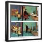 "Putting Time in the Office," February 18, 1961-Richard Sargent-Framed Premium Giclee Print