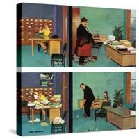 "Putting Time in the Office," February 18, 1961-Richard Sargent-Stretched Canvas