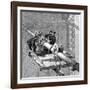 Putting Wire Wrapping around the Suspension Cables, Brooklyn Suspension Bridge, 1883-null-Framed Giclee Print