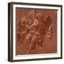 Putto and Angel Holding a Banderole, 1706-Antonio Franchi-Framed Giclee Print