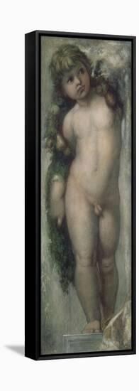 Putto (copie d'une fresque de l'Académie de Saint-Luc à Rome)-Gustave Moreau-Framed Stretched Canvas