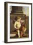 Putto jouant de la basse de viole-Laurent de La Hyre-Framed Giclee Print