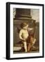 Putto jouant de la basse de viole-Laurent de La Hyre-Framed Giclee Print