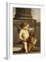 Putto jouant de la basse de viole-Laurent de La Hyre-Framed Giclee Print