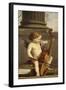 Putto jouant de la basse de viole-Laurent de La Hyre-Framed Giclee Print