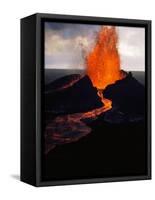 Puu Oo Crater Erupting-Jim Sugar-Framed Stretched Canvas