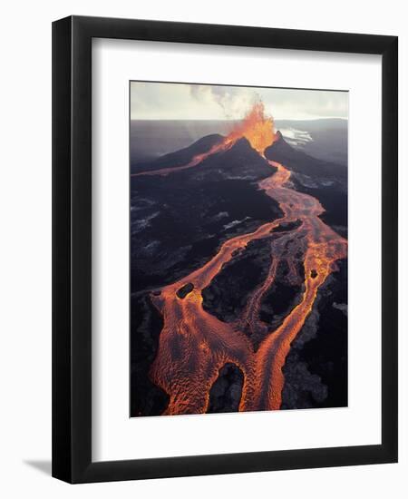 Puu Oo Crater Erupting-Jim Sugar-Framed Premium Photographic Print