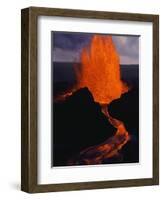 Puu Oo Crater Erupting-Jim Sugar-Framed Photographic Print