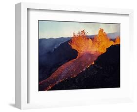 Puu Oo Crater Erupting-Jim Sugar-Framed Photographic Print