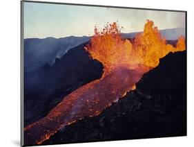 Puu Oo Crater Erupting-Jim Sugar-Mounted Photographic Print