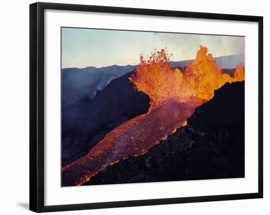 Puu Oo Crater Erupting-Jim Sugar-Framed Photographic Print