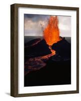 Puu Oo Crater Erupting-Jim Sugar-Framed Photographic Print