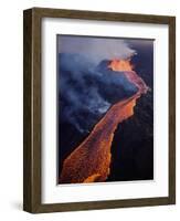 Puu Oo Crater Erupting-Jim Sugar-Framed Photographic Print