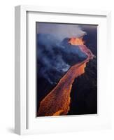 Puu Oo Crater Erupting-Jim Sugar-Framed Photographic Print