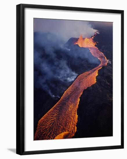 Puu Oo Crater Erupting-Jim Sugar-Framed Photographic Print