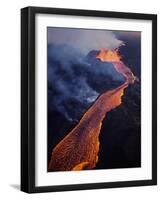 Puu Oo Crater Erupting-Jim Sugar-Framed Photographic Print