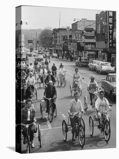 Puyallup Daffodil Three Wheeler Club-Ralph Crane-Stretched Canvas