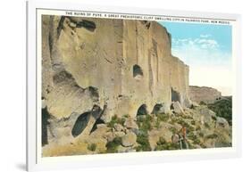 Puye Cliff Dwellings-null-Framed Art Print