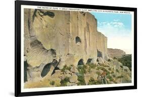 Puye Cliff Dwellings-null-Framed Art Print