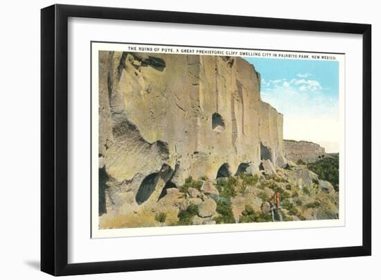 Puye Cliff Dwellings-null-Framed Art Print