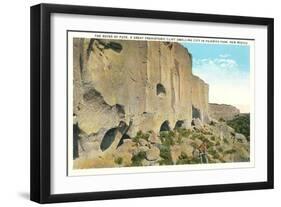 Puye Cliff Dwellings-null-Framed Art Print