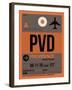 PVD Providence Luggage Tag I-NaxArt-Framed Art Print