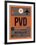 PVD Providence Luggage Tag I-NaxArt-Framed Art Print