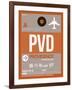 PVD Providence Luggage Tag II-NaxArt-Framed Art Print