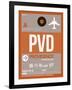 PVD Providence Luggage Tag II-NaxArt-Framed Art Print