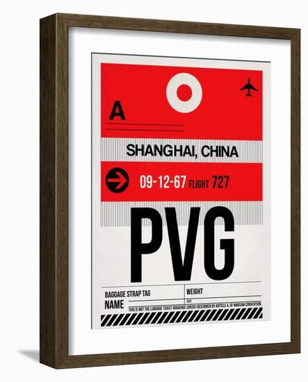 PVG Shanghai Luggage Tag I-NaxArt-Framed Art Print