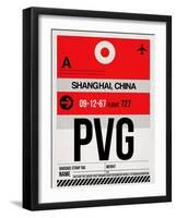 PVG Shanghai Luggage Tag I-NaxArt-Framed Art Print