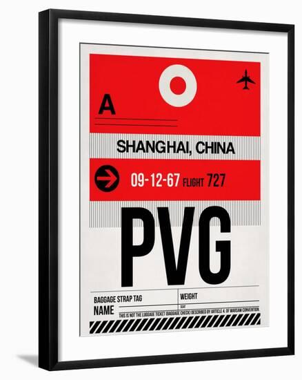 PVG Shanghai Luggage Tag I-NaxArt-Framed Art Print