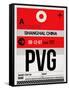 PVG Shanghai Luggage Tag I-NaxArt-Framed Stretched Canvas