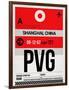 PVG Shanghai Luggage Tag I-NaxArt-Framed Art Print