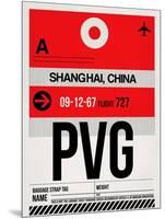 PVG Shanghai Luggage Tag I-NaxArt-Mounted Art Print