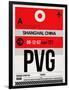 PVG Shanghai Luggage Tag I-NaxArt-Framed Art Print