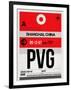 PVG Shanghai Luggage Tag I-NaxArt-Framed Art Print