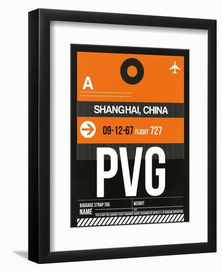 PVG Shanghai Luggage Tag II-NaxArt-Framed Art Print