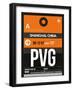 PVG Shanghai Luggage Tag II-NaxArt-Framed Art Print