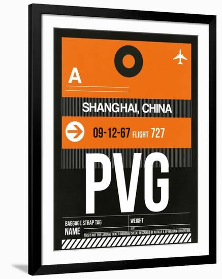 PVG Shanghai Luggage Tag II-NaxArt-Framed Art Print