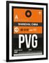 PVG Shanghai Luggage Tag II-NaxArt-Framed Art Print