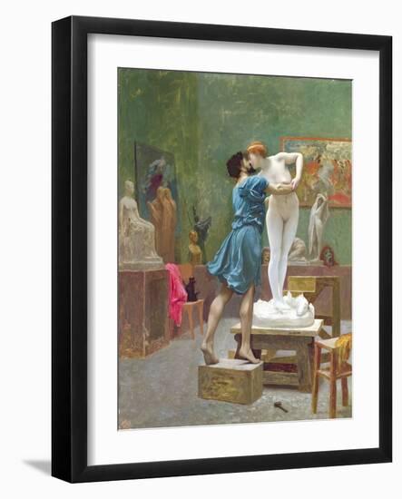 Pygmalion and Galatea (Oil on Canvas)-Jean Leon Gerome-Framed Giclee Print