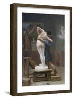 Pygmalion and Galatea-Jean Leon Gerome-Framed Art Print